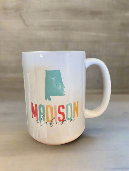 Colorful State and City Coffee Mug