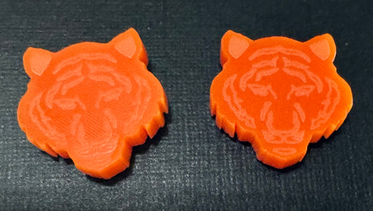 Orange Tiger Stud Earrings