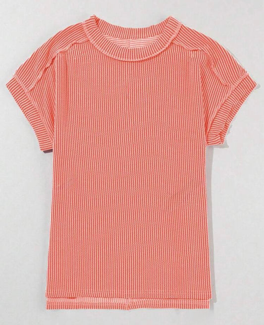 Vibrant Textured Short Sleeve Shirt