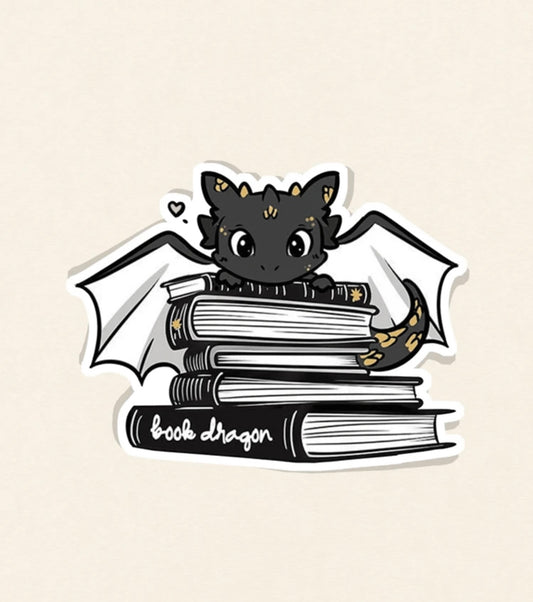 Book Dragon Sticker