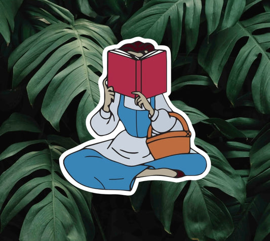Nose In A Book Sticker
