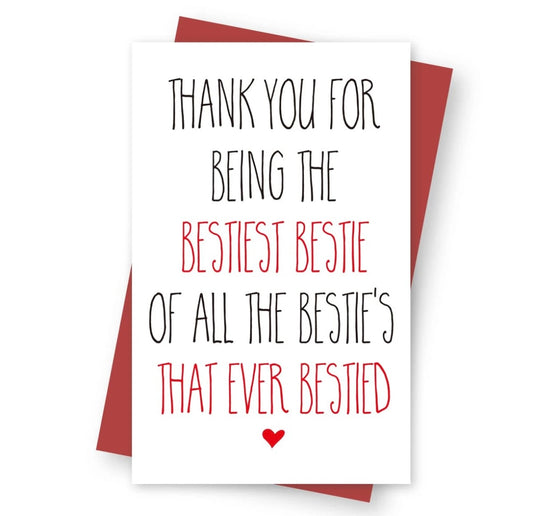 Bestie Best Friend Card