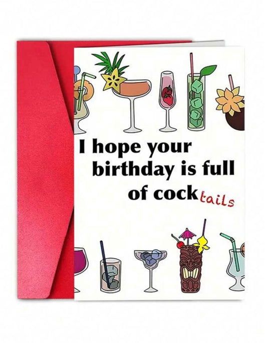 Cocktails Birthday Card