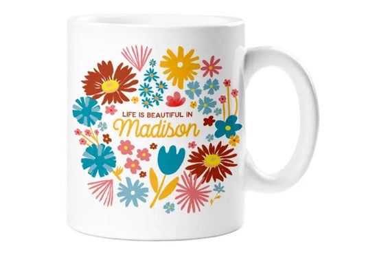 Madison, AL Floral Coffee Cup